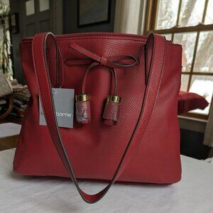Liz Claiborne Belinda dk red satchel